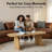47" Oval Coffee Table, Modern Solid Wood Veneer Center Table-1908749026