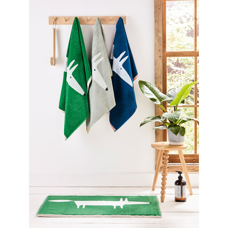 Mr Fox Midweight Bath Sheet, Mint Leaf