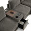 Canapé modulaire en chenille modulaire en U de 118 po à 6 places avec méridienne, repose-pieds et console de chargement Everett-132758590