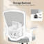 Mesh Office Chair with Flip-Up Armrests and Back Storage Pocket, Adjustable Swivel Computer Chair-1233493377