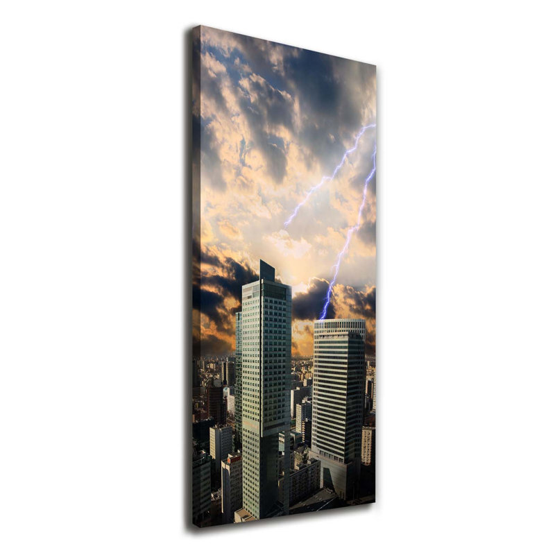 Storm Over Warsaw - Wrapped Canvas Print