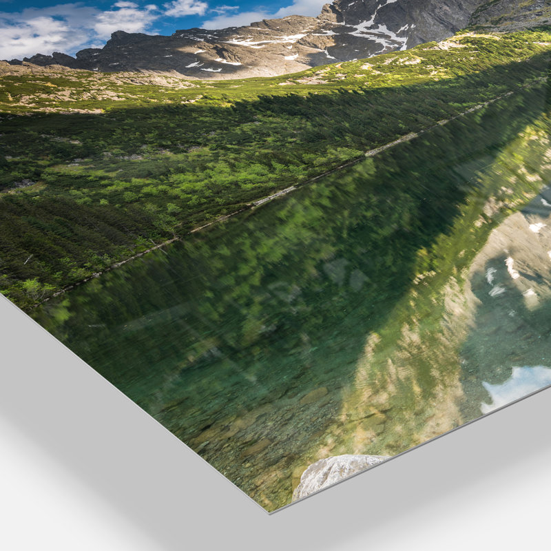 Mountain Peaks Reflection Landscape Canvas Print, 60" Wide
