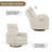 Linen Dual Motor Swivel Glider Power Recliner With Power Headrest and Nightlight-429632225