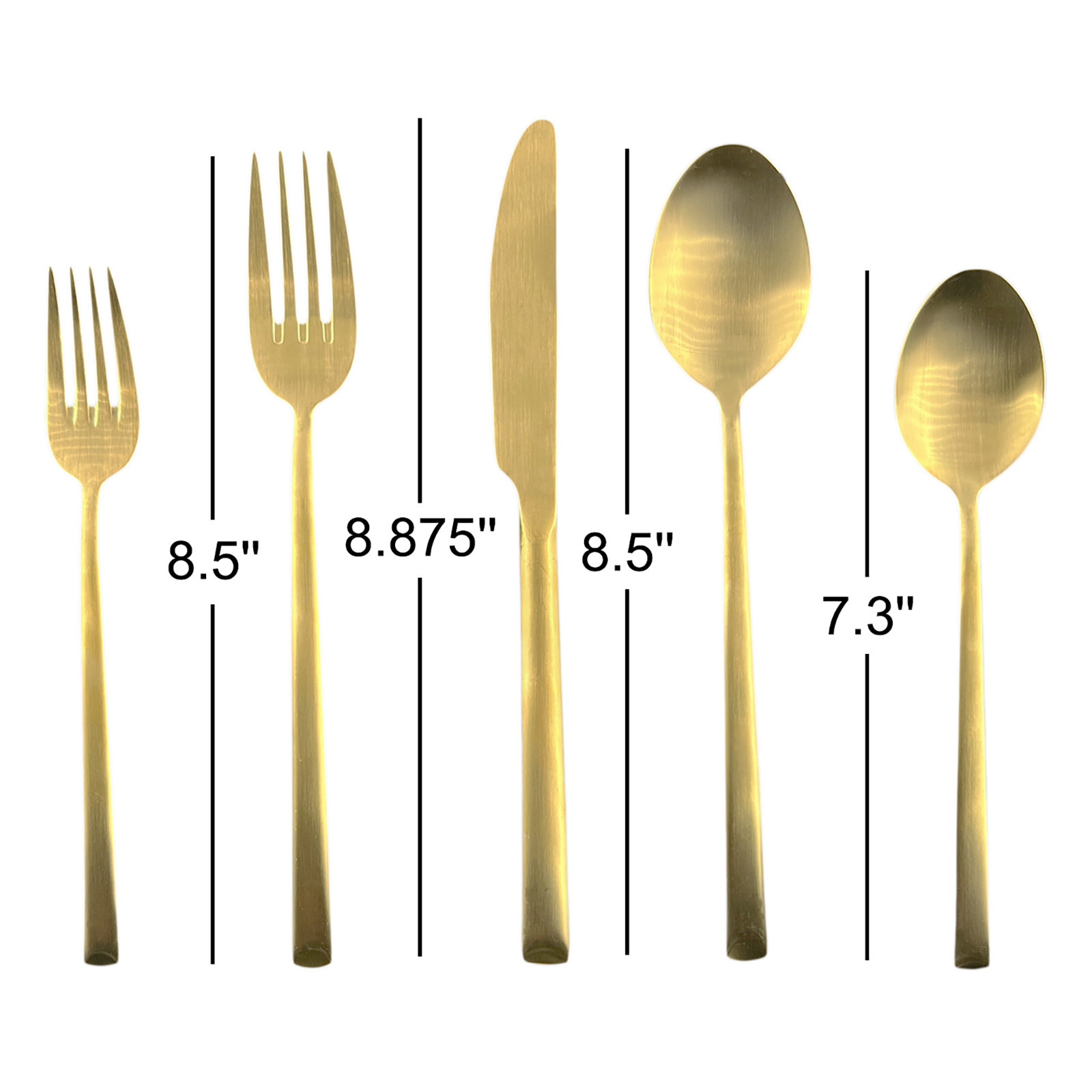 Flatware Set - Service for 1, Gold
