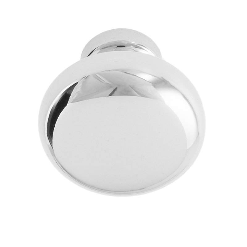 Poignée champignon Jackson en nickel poli de 1 1/4 po de diamètre, Nickel poli