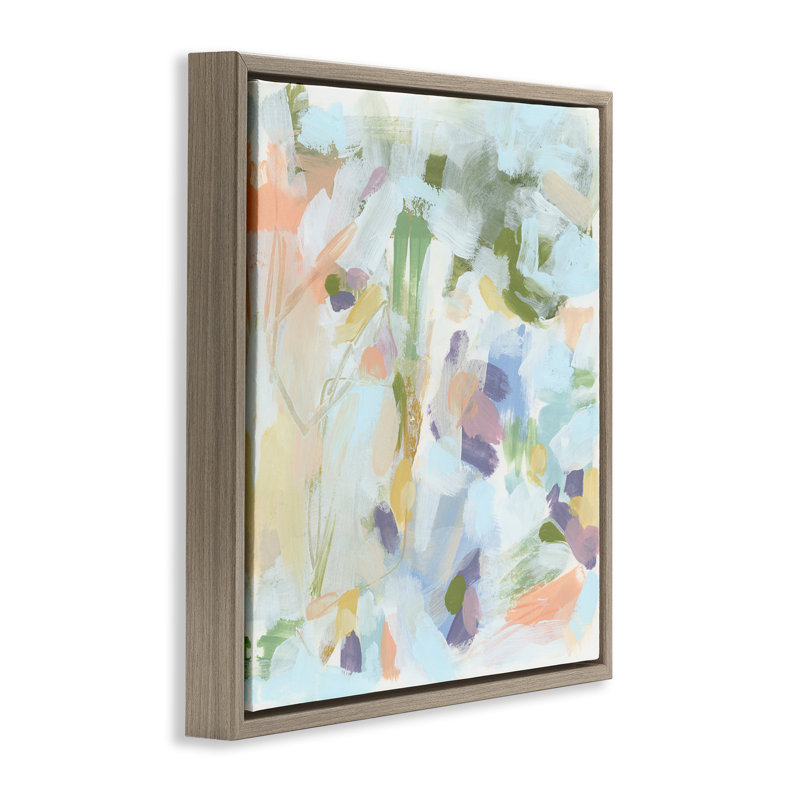 «Chaotic Pastel Impression», art mural encadré flottant par June Erica Vess, Cadre flottant orme Montalcino