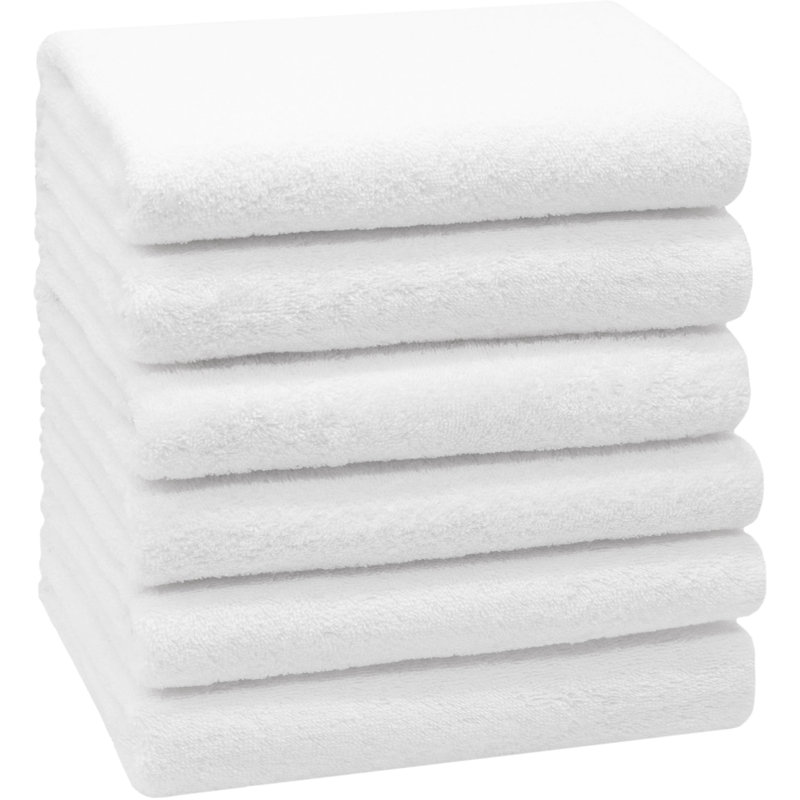 Midweight Hand Towel, White