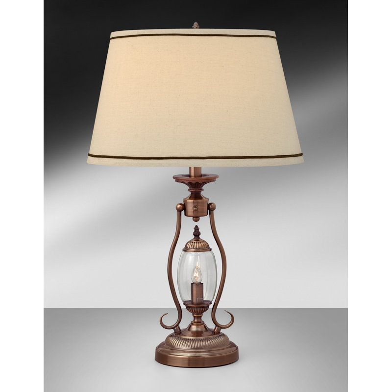 Ensemble de lampe de table Bronze ancien 27 "Revere