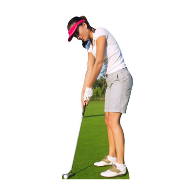 Woman Golfer Cardboard Standup