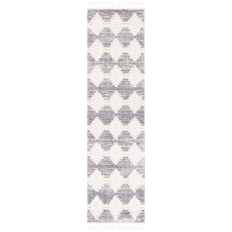 Martins Geometric Hand Woven Area Rug, Runner 66 x 244 cm