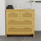4 Drawer Rattan Cabinet Is Suitable For Bedrooms, Living Rooms And Other Scenes. The Natural Material Is Easy To Assemble, Practical And Beautiful.