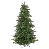 6' - 7.5' Pre-Lit Extend-A-Tree Adjustable Artificial Christmas Tree - Clear Lights