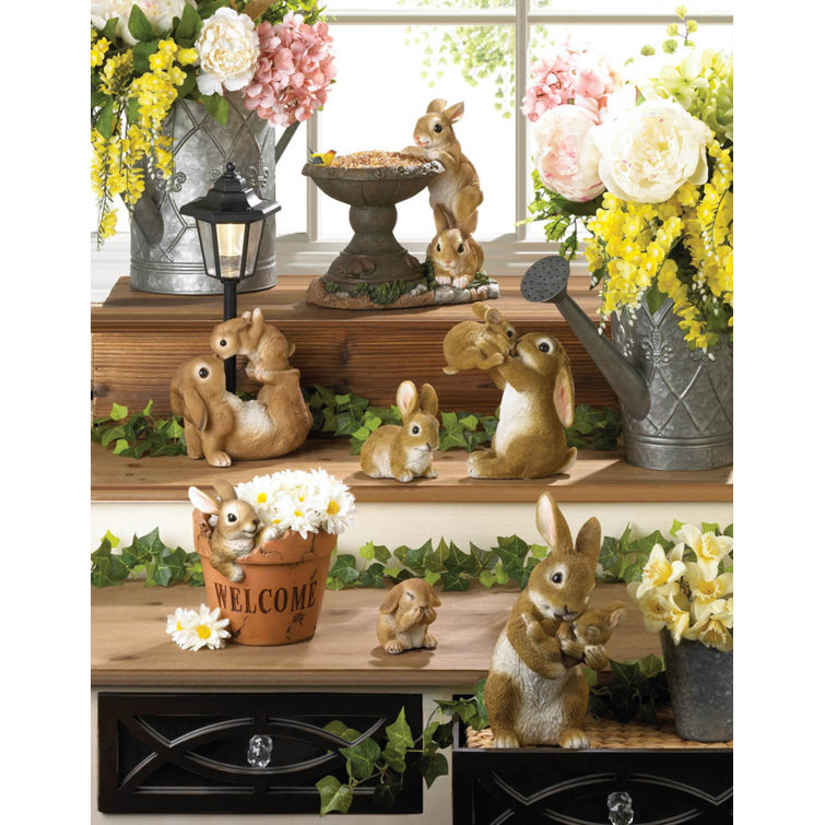 Rosalind Wheeler Vianden Bunny / Rabbit Animals Plastic Garden Statue ...