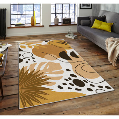 Luxurious Area Rug, 100% Polyester, 5.9 x 9.2 Feet | 740 g/m² Weight, Non-Slip Felt Dot Underside, Easy Clean Velvet Fabric, 0.08 in Pile Height | Machine Washable, Perfect for Living Room & Bedroom Décor