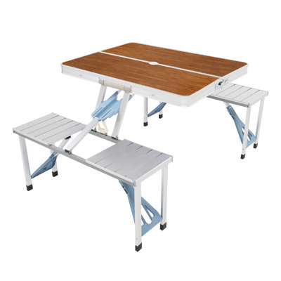 Rectangular Folding Table with 4 Chairs