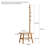 Natural Solid Wood Shoe Stool With Cloth Hanger, Mid-Century Modern Storage Bench With High Rebound Sponge Cushion For Entryway And Living Spaces-417032189