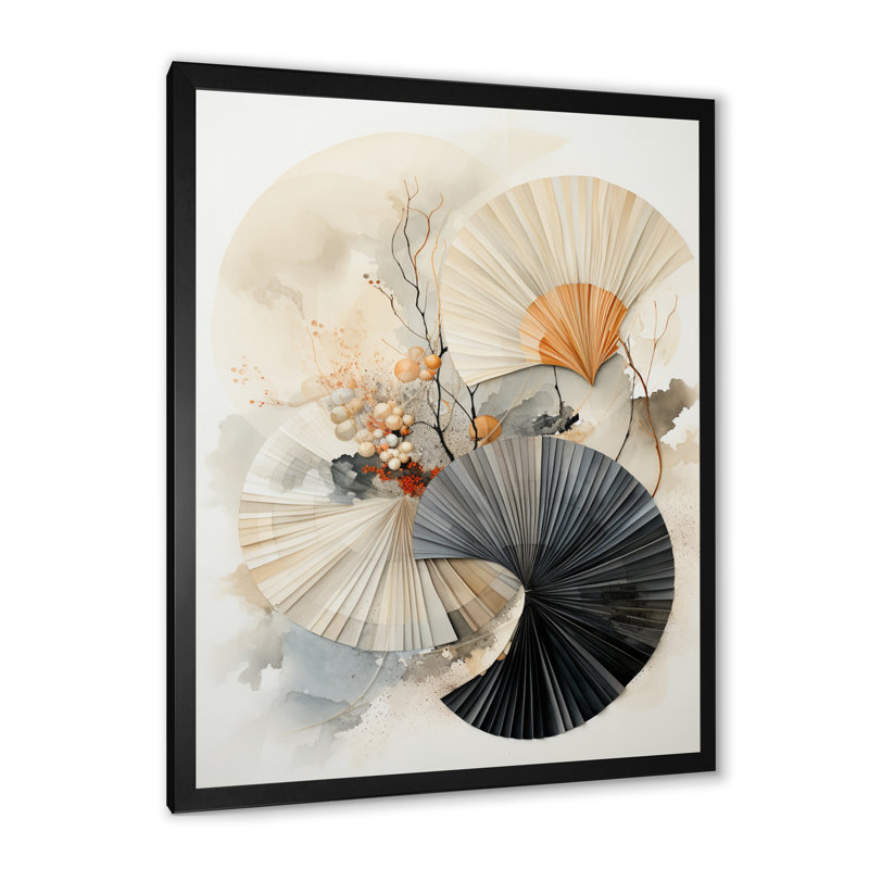 «Tanni Art Asian Seashell Sumi V», reproduction, Impression noire sur toile encadrée, H 40 po x l 30 po x P 1,5 po