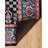 Emanuel Traditional Machine Woven Flatweave Navy and Blue Area Rug with Non Skid Backing -475180436