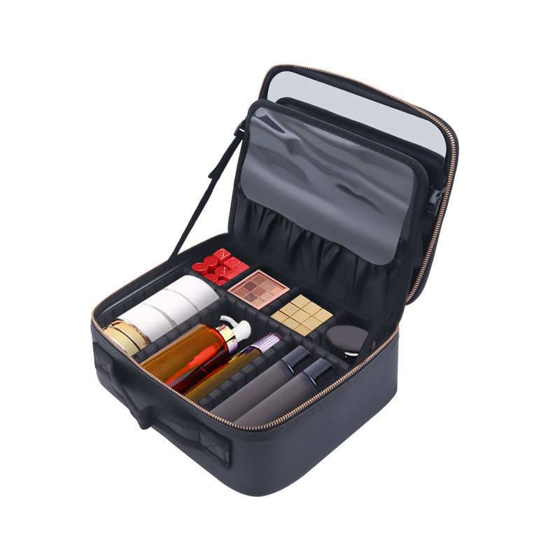 Organisateur de maquillage avec miroir Evica, Noir