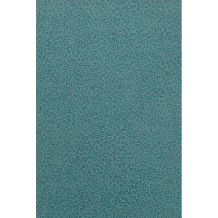 Leopardess Dusty Turquoise Hand-Tufted Responsible Wool Rug