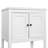 24" Modern Sleek Bathroom Vanity Elegant Ceramic Sink With Solid Wood Frame Open Style Shelf, Bathroom Vanity-468521329