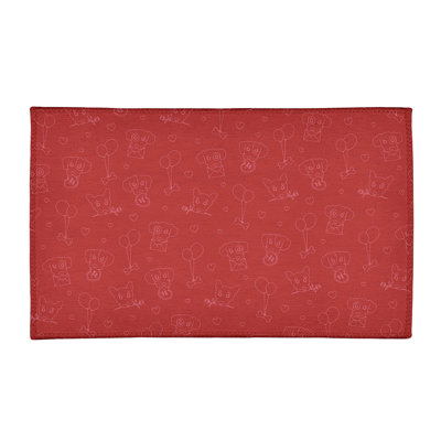 Tapis de zone rouge fait main