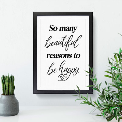 So Many Beautiful Reasons - Single Picture Frame Print on Wood