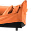 Fauteuil simple en chenille orange avec siège profond, coussins de dossier haut confortables, housses amovibles, grand coussin d'assemblage à assemblage rapide et tissu d'assemblage, structure en bois, coussin en mousse à densité élevée, facile