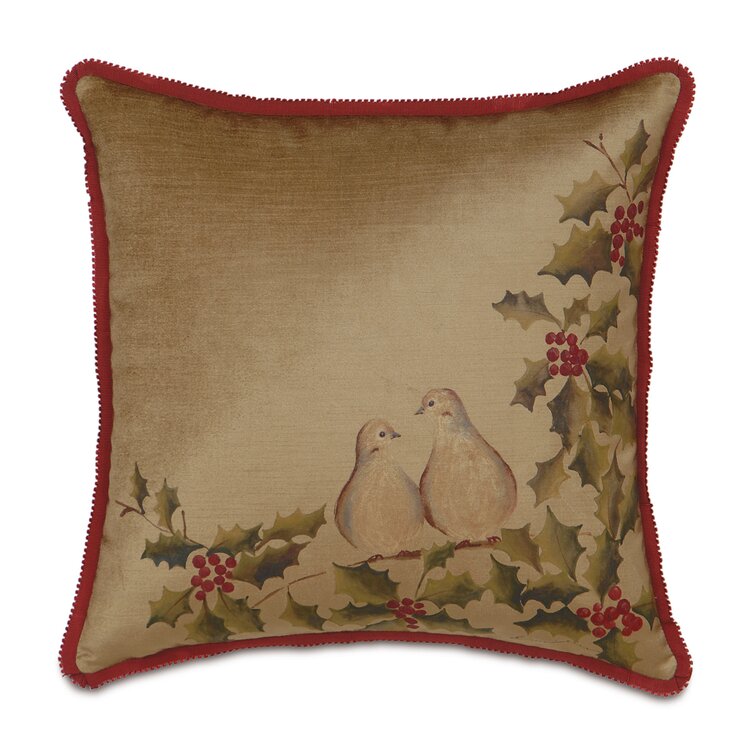 Eastern Accents Holiday Two Turtle Doves Throw Pillow Cover