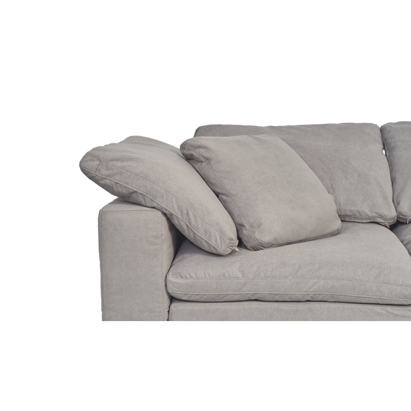 Clay MODULAR SOFA PERFORMANCE FABRIC LIGHT GREY, Light Gray