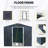 8Ft X 6Ft Outdoor Metal Storage Shed With Metal Foundation-121499177-121499181