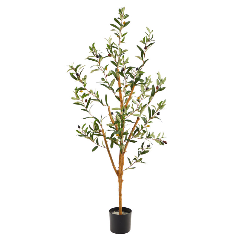 Olive artificielle en pot, H 42 po x l 10 po x P 10 po