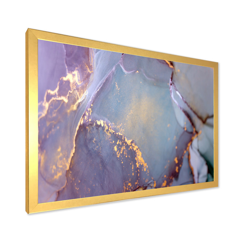 Impression sur toile Glam Golden, H 12 po x l 20 po, Impression dorée sur toile encadrée