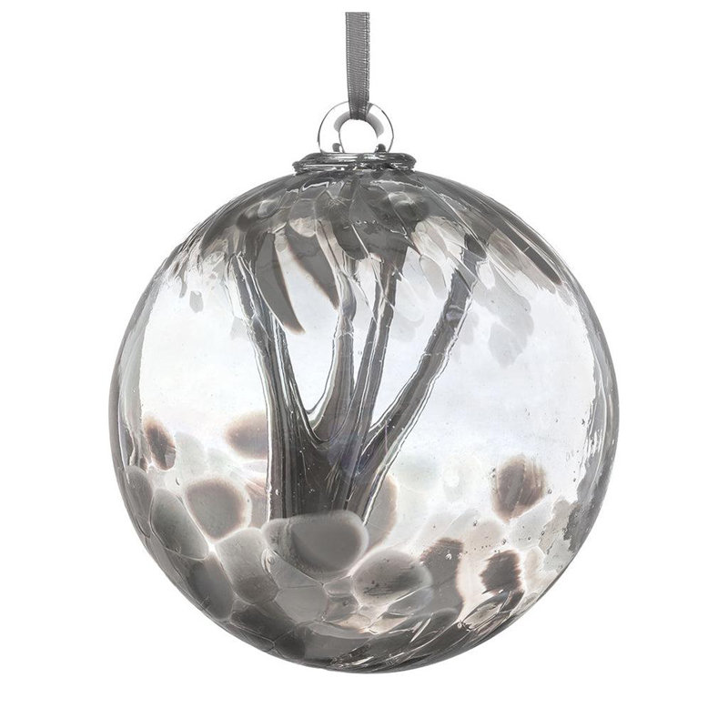 10cm Spirit Ball - Pastel Silver, 15cm