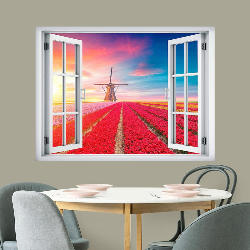 Papier peint floral à peler et coller, L 32 po x l 24 po