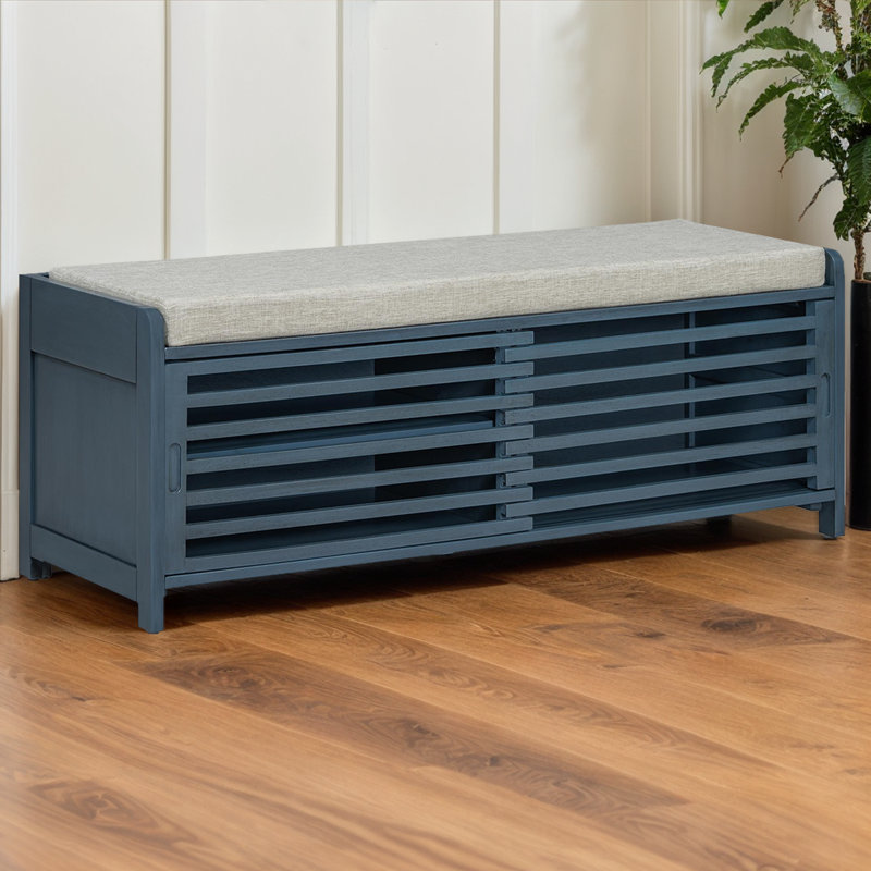 Banc de rangement en tissu, Marine
