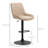 Swivel Upholstered Adjustable Height Counter Stool with Metal Frame-1343206098