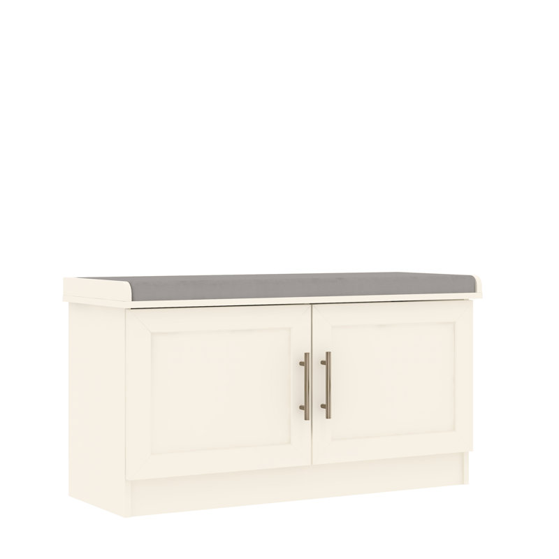 Cleverton 2 Door Storage Bench    , Ivory
