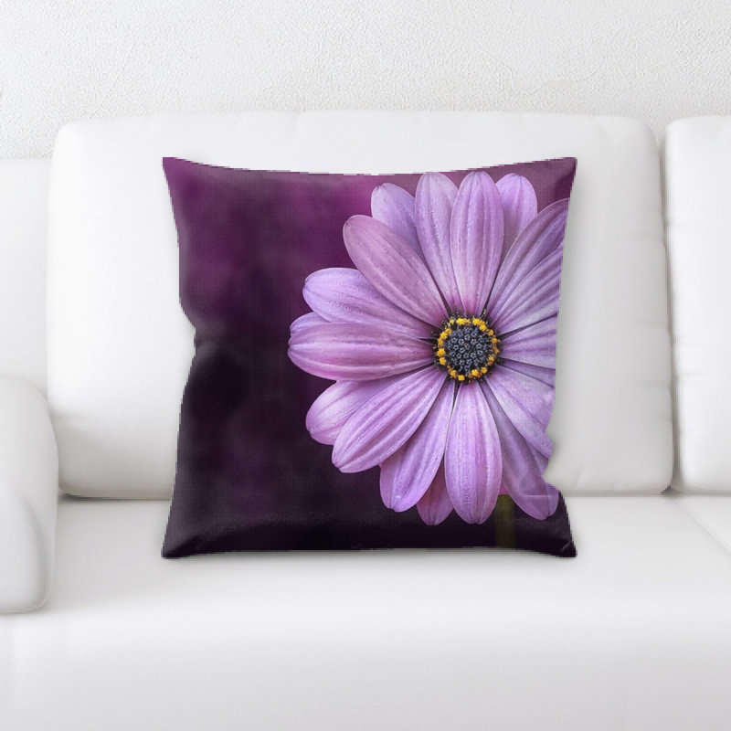 Close Up Microsuede Reversible Throw Pillow