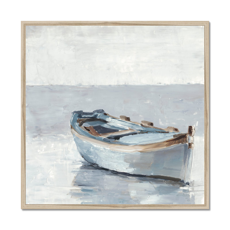 Reflected Horizon I by Ethan Harper - Painting, 80cm H x 80cm W, Natural Wood Framed Paper Print