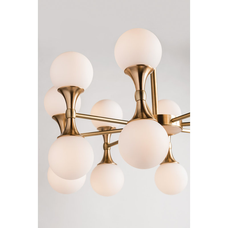 Astoria 16 - Light Chandelier, Aged Brass