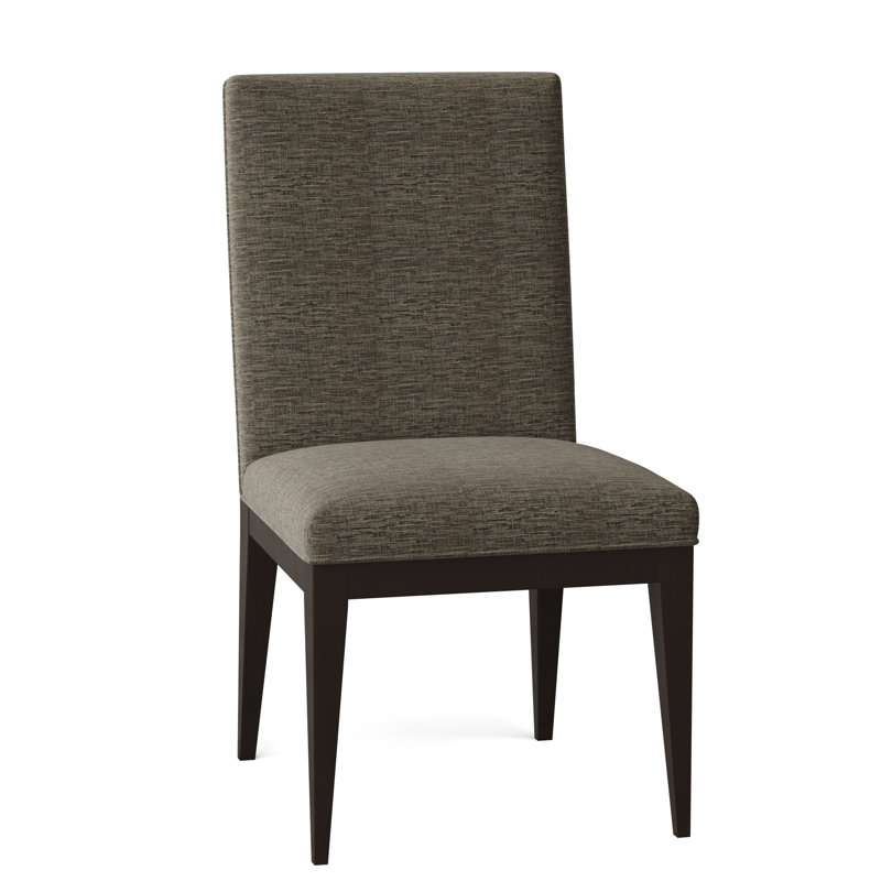 Chaise parsons rembourrée Logan, Noyer américain, Lin ensoleillé