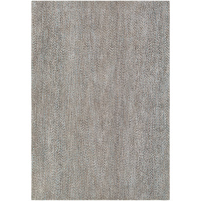 Tapis taupe/bleu touffeté à la main rayée Ryleigh