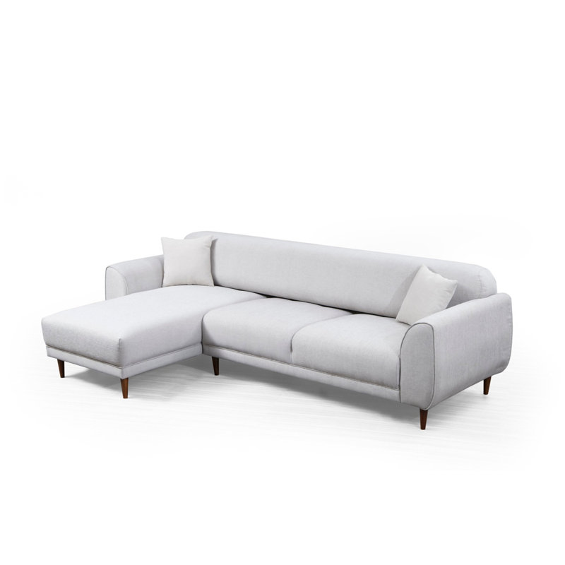 Toscano 4 Seater Sofa & Chaise, White, Left Hand Facing