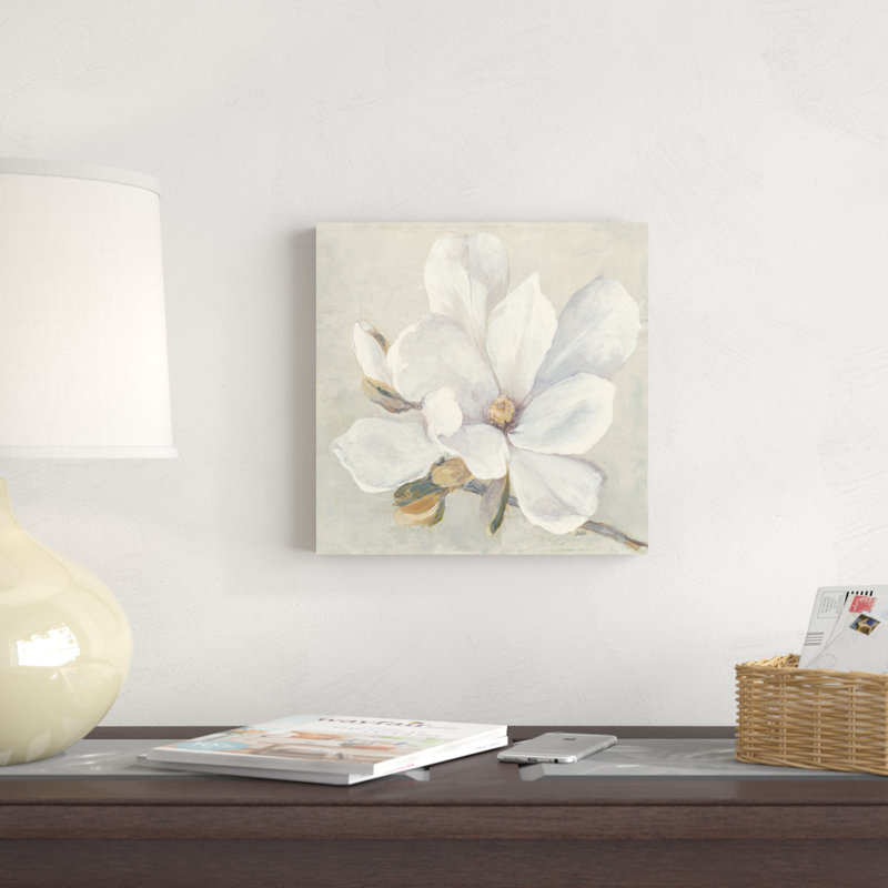 «Serene Magnolia» par Julia Purinton - reproduction d'art, H 12 po x l 12 po, Toile tendue, Non