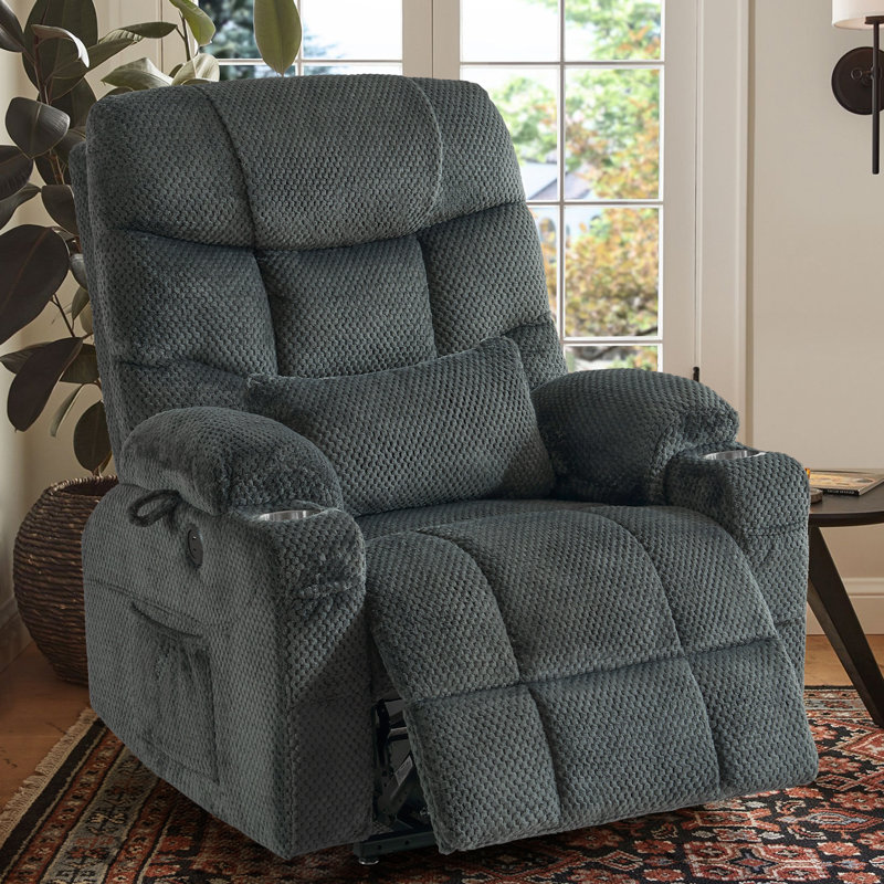 Fauteuil inclinable électrique à deux moteurs Zisel, Gris