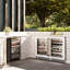 ZLINE Edition 24" Touchstone Fridge w/ DuraSnow Glass Door & Gold Handle-1998559264