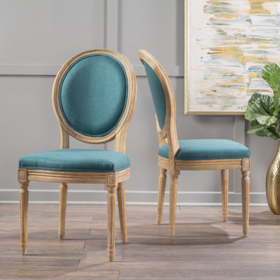 Chaise d'appoint rembourrée à dossier Roi Louis Jair