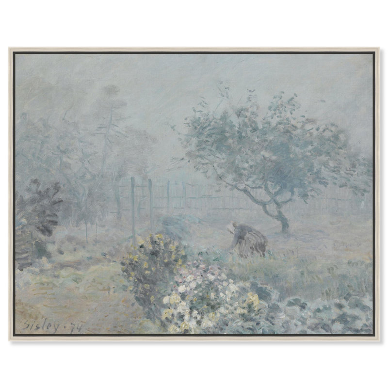 Fog Canvas Famous Artist Prints by , H 37 po x l 46 po, Cadre argenté