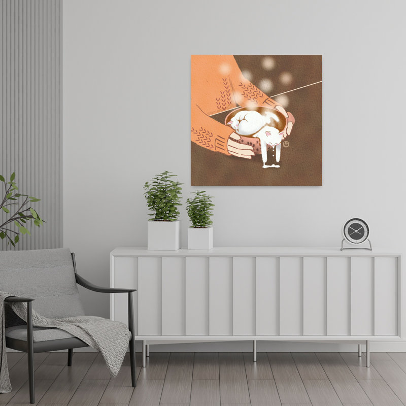 Art contemporain, art fantaisiste pour chat, H 24 po x l 24 po